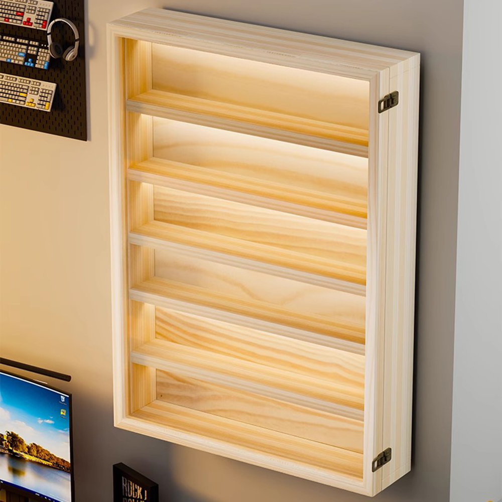 Pop Display Shelf - Настенная деревянная витрина с 6 ярусами