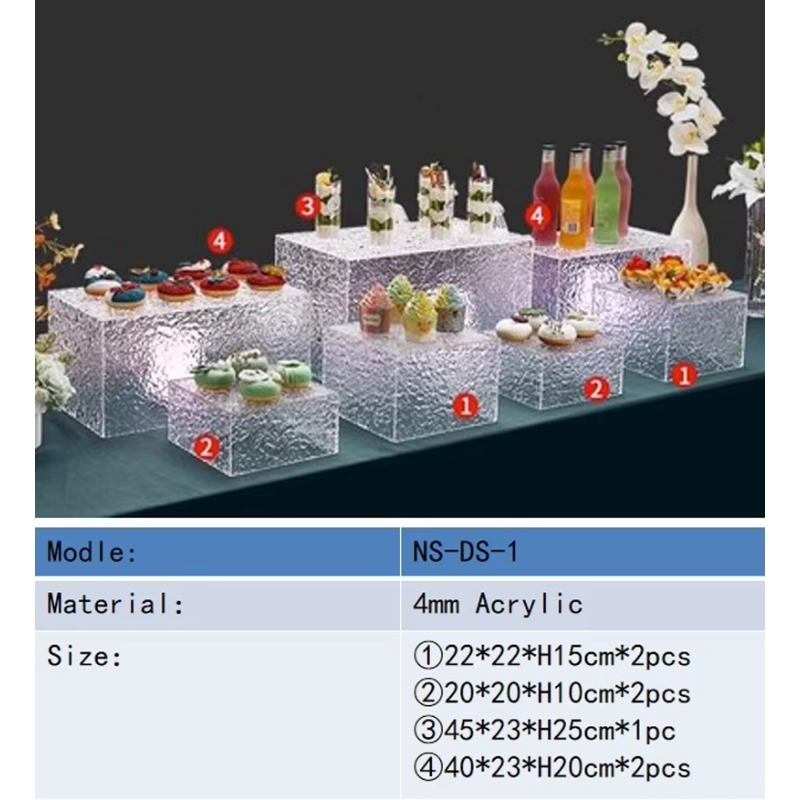 Прозрачный акриловый поднос-ку – обзор и цена Display Risers Set