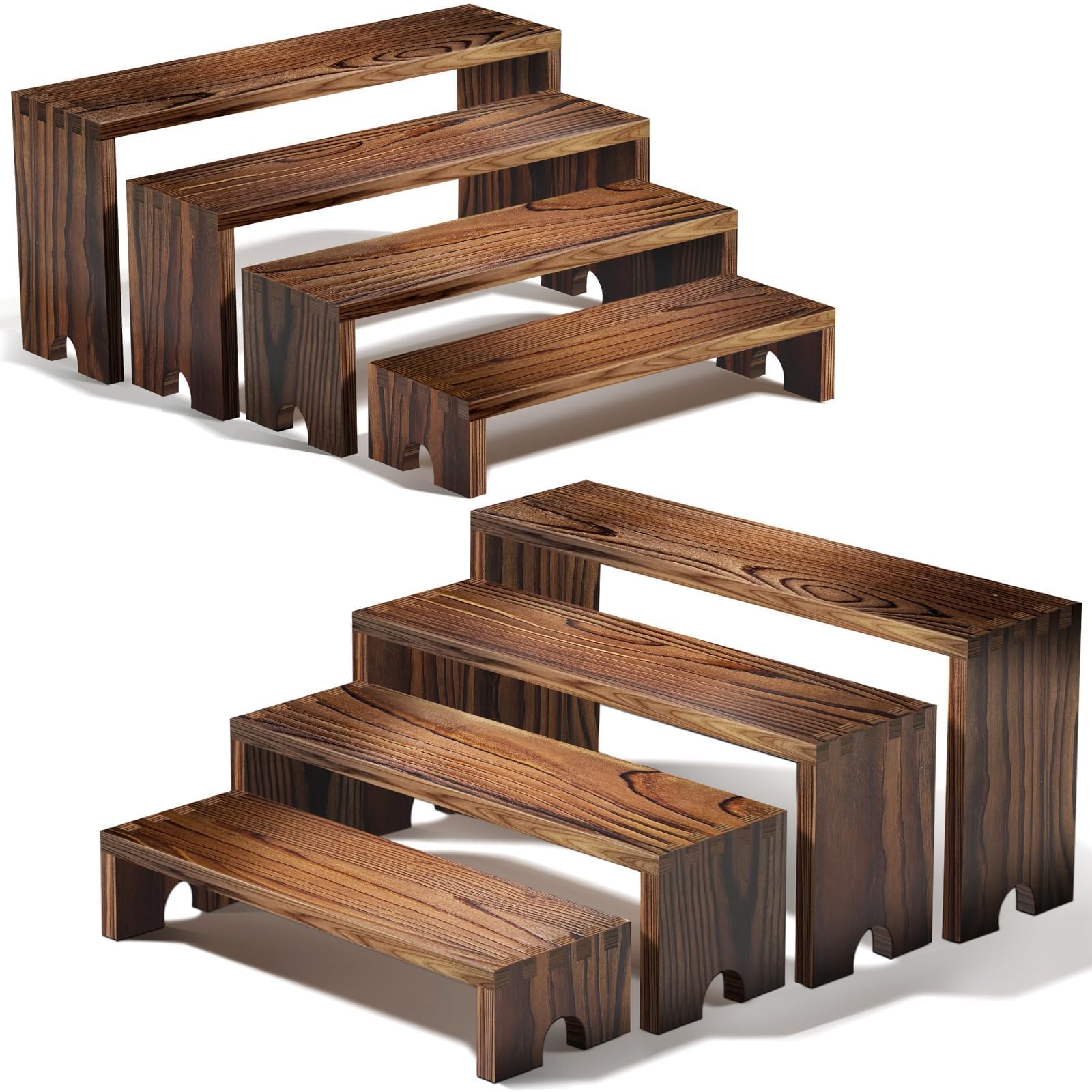 2 комплекта деревянных многояр – обзор и цена Display Risers Set